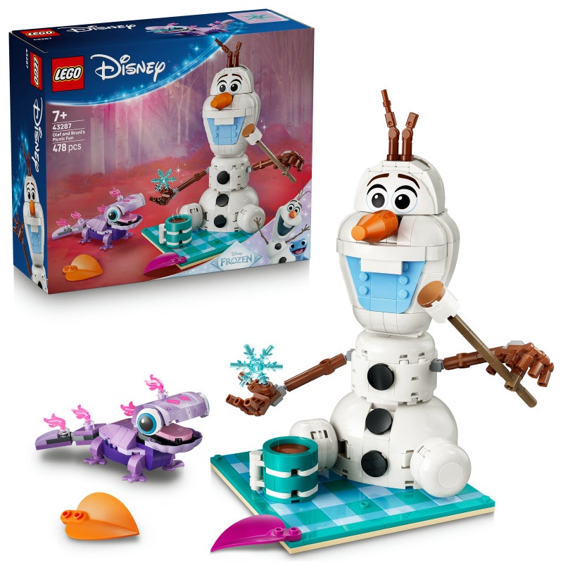 LEGO مجموعة ألعاب البناء LEGO Disney Frozen نزهة أولاف وبرووني 43287 (478 قطعة) - Image 1